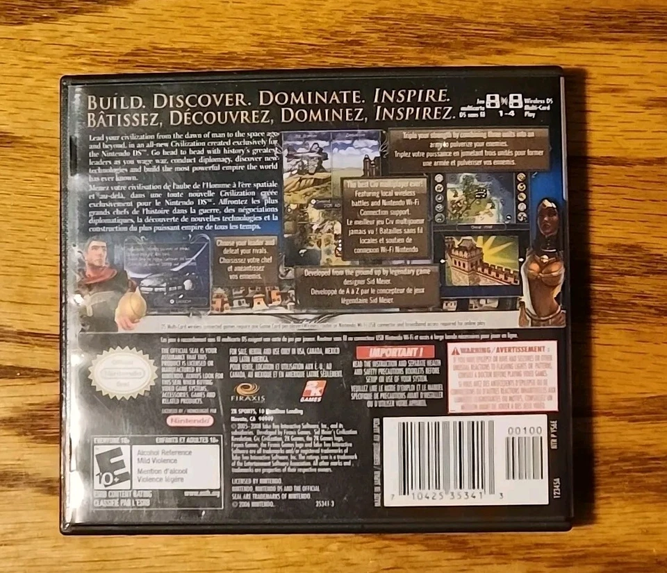 Sid Meier's Civilization Revolution Nintendo DS  w/Case & Manual - Image 3 of 3