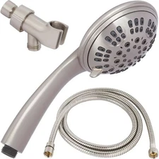 6 Function Handheld Shower Head Kit (Aqua Elegante) - Brushed Nickel - 2.5 GPM