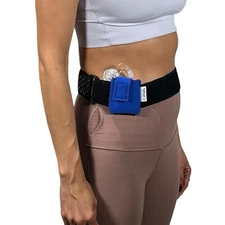 Blue Insulin Pump Case with Adjustable Belt by Pumpcases for Tandem Mobi