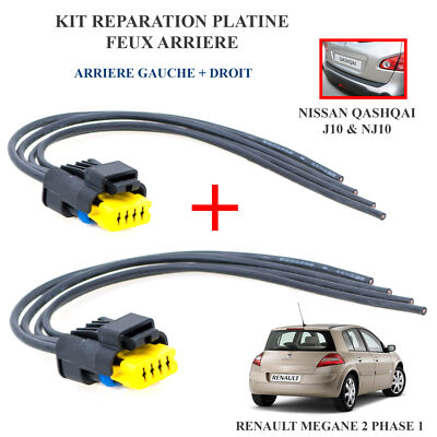 2x Intakes of Plate Lights Headlight Left Rear Right MEGANE 2  