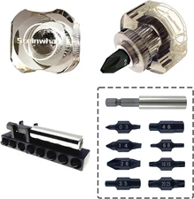 10In1 Short Stubby Mini Screwdriver for Tight Spots, Cellulose Acetate Fiber Mad