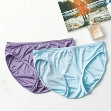 100% Natural Silk Knitted Briefs Panty Knickers Soft Shorts Underwear Women Cosy