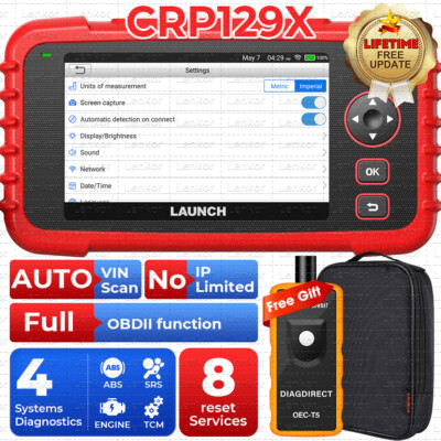 LAUNCH CRP129X 129E Scanner Car Diagnostic Tool ABS SRS EPB SAS TPMS Code Reader