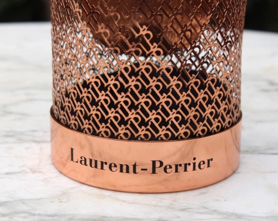 Laurent-Perrier Pink Rose Champagne Cuvee Bird CAGE Collectible 12" Tall - Image 4 of 4