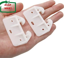 Litoexpe 10 Pieces White Plastic Drawer Guides Rear Drawer Replacement Guides.