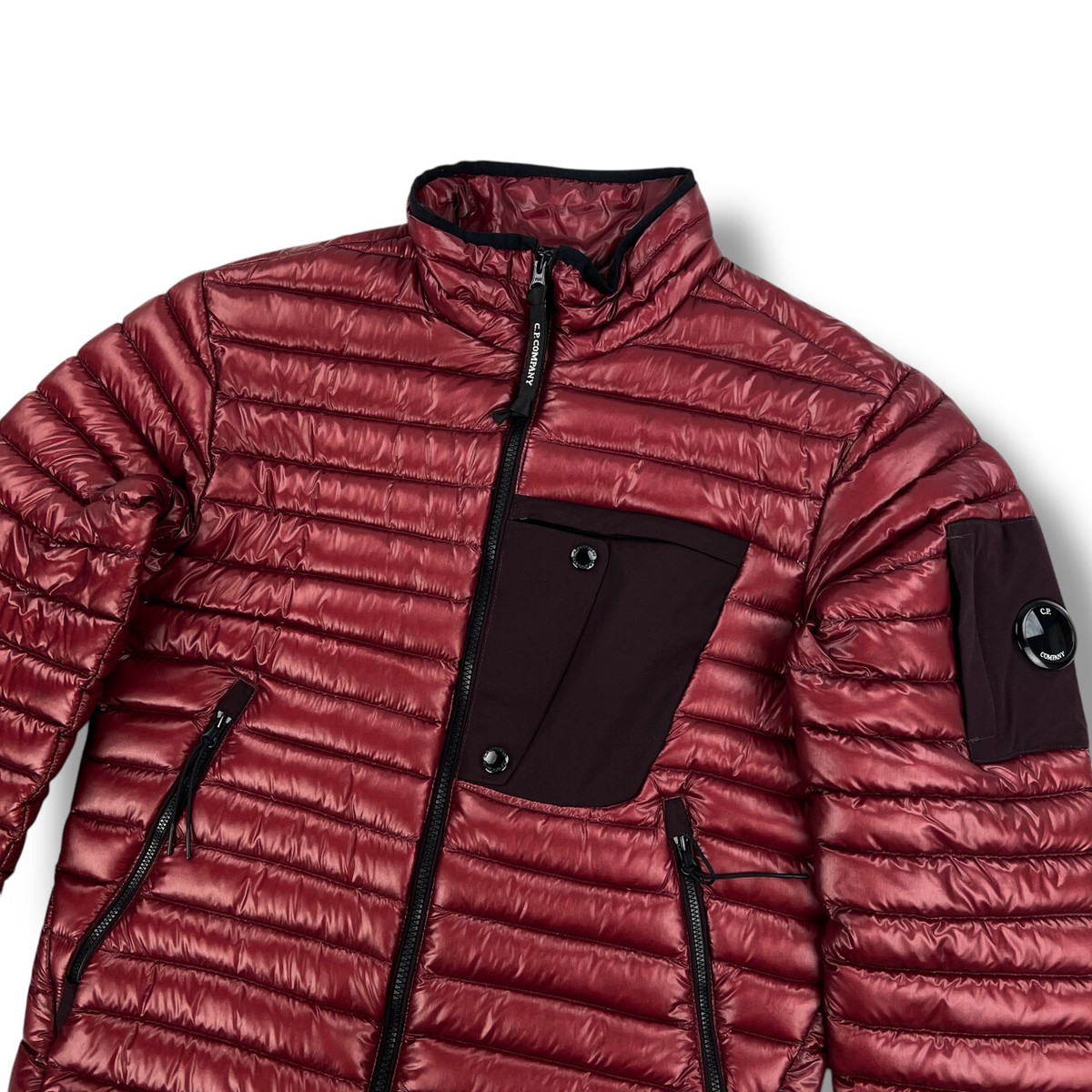 Company Dark Red Shell Puffer Jacket UK