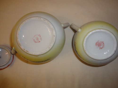 VINTAGE MADE IN JAPAN LUSTERWARE CREAM AND SUGAR BOWL SET - Picture 5 of 5