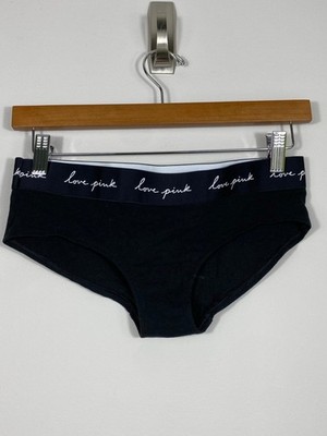 Victoria s Secret PINK Black Love Pink Hipster Panty Medium