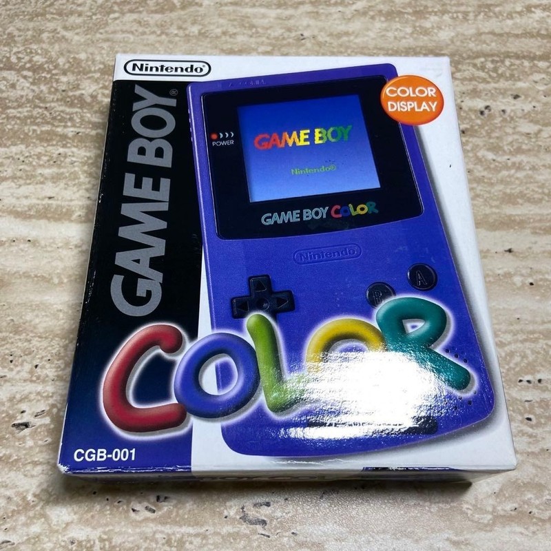 Nintendo Game Boy Color Purple CGB-001 Complete in Box Near Mint 7020