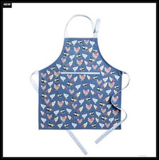 Cotton Apron Women 27.5x31.5 Inch Adjustable Neck Strap Long Ties Pockets