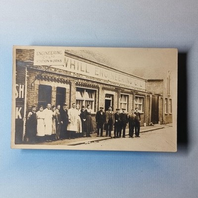 Ingenieurbüro Postkarte um 1920 Echtfoto Mystery Location Personal Portrait