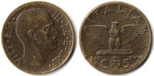 Italia 5 centesimi, 1940