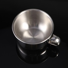 Stainless Steel Shaving Bowl with Handle Shaving Brush Mug Bowl Beard Soap Cup