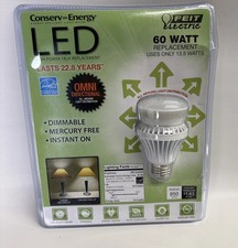 Feit Eletric Led Dimmable 60Watt Replacement Bulb New In Box SEALED