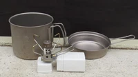 EUC SNOW PEAK TREK 900 TITANIUM COOKSET with GIGAPOWER GS100 PIEZO STOVE & BAG