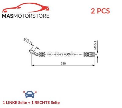BREMSSCHLAUCH BREMSLEITUNG PAAR BOSCH 1 987 476 365 2PCS P FÜR CHEVROLET VECTRA