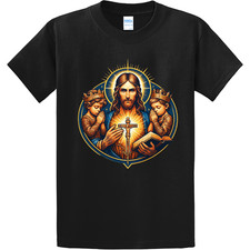 NEW Art Society JESUS KING OF KINGS BLACK Tee Shirt SMALL-6XLARGE MADE IN USA