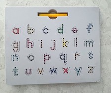 Magnetic Alphabet Tracing Board - Double Sided Letters Numbers Magnetic Tracin