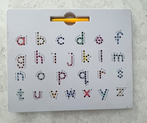 Magnetic Alphabet Tracing Board - Double Sided Letters & Numbers Magnetic Tracin