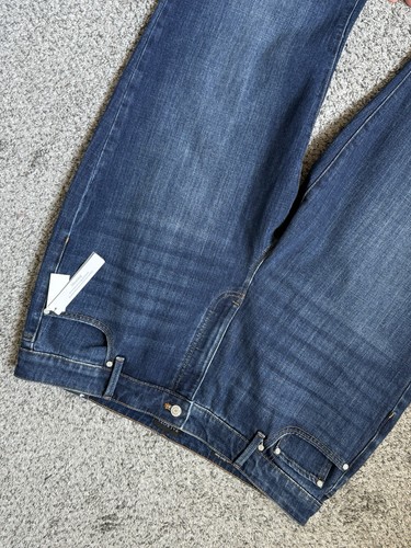 CHARTER CLUB Straight Leg Lexington Women RIVERA Dark WASH Sz 16 36x30 - Picture 2 of 10