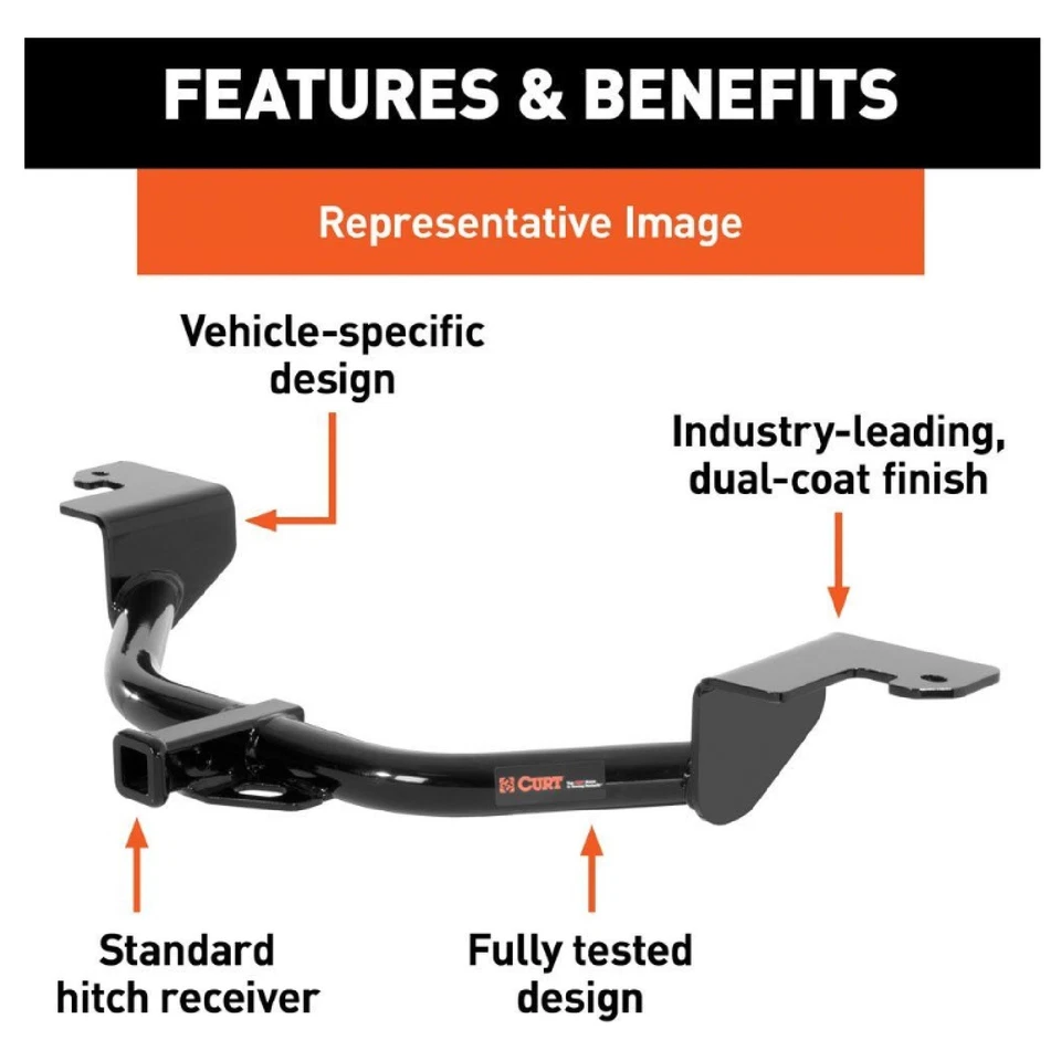 Curt Class 1 Trailer Hitch 113263 for 2003-2011 Saab 9-3 Convertible / Sedan Foto 2 de 4