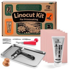 Linocut Kit for Printmaking - Arts and Crafts for Adults - Easter DIY Kit Gif...