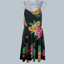 Old Navy Tropical Floral Cami Dress Womens S Black Summer Vacation Beach