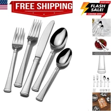 Harmony Flatware Service for 4, 20 Piece Set, 18/10 Stainless Steel Silverwar...