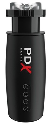 PDX Elite Masturbator Moto Bator 2 mit 5 Vibrationsmodi und 3 Saugmodi Schwarz