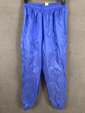 Nike Track Pants Womens Medium Blue Nylon Windbreaker Ankle Zip Vintage
