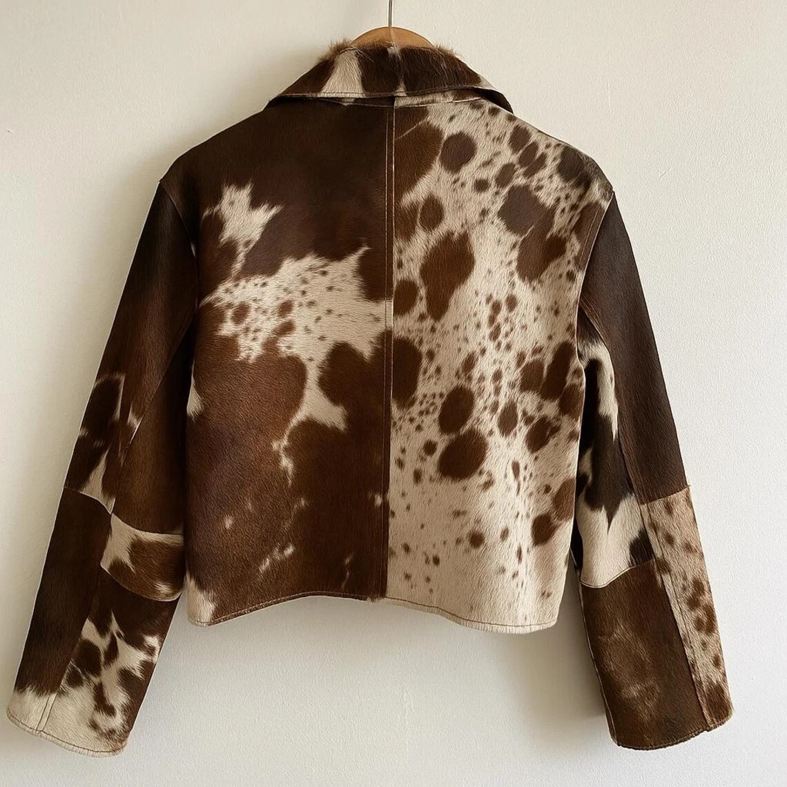 Genuine Cowhide Leather Jacket for Women | Natural Hair-On Cow