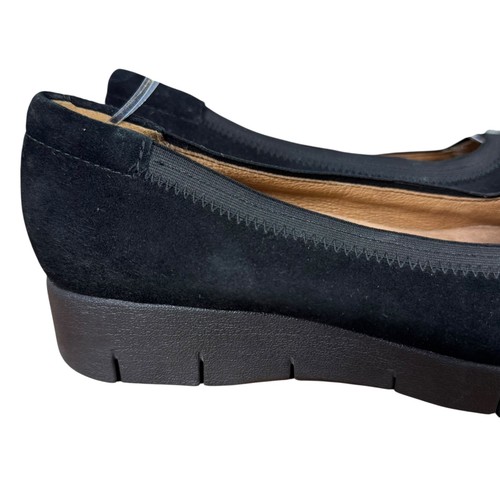 Clarks Artisan Daelyn Hill Womens Black Suede Wedge Slip On Shoes Comfort 7.5 W - Picture 12 of 16