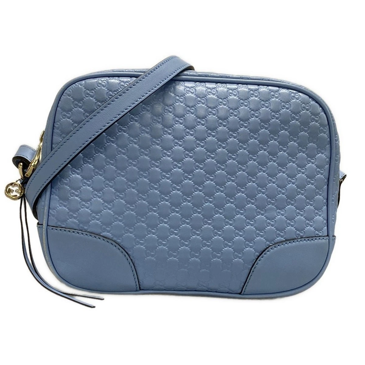 Sac bandoulière Gucci Micro Shima cuir bleu clair occasion
