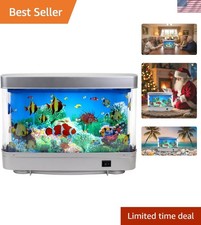 Sensory Artificial Aquarium Lamp LED Virtual Fake Fish Tank with Moving Mar...