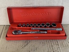 Snap On 1/4 Inch Drive SAE Ratchet Socket Set MISSING PIECES