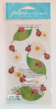 Jolee's Vellum Ladybugs On Flowers  Leaves Scrapbooking Stickers