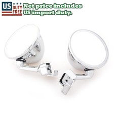 4 Clamp On Fender Mirrors Or Compatible Chrome Door Convex Mirror Pair
