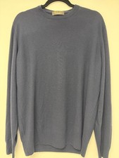 Loro Piana Superlight Cashmere Men's Sweater 52, Navy 