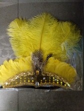 Ostrich Show Girl 1920 s Feather Flapper Costume Headpiece Halloween Party