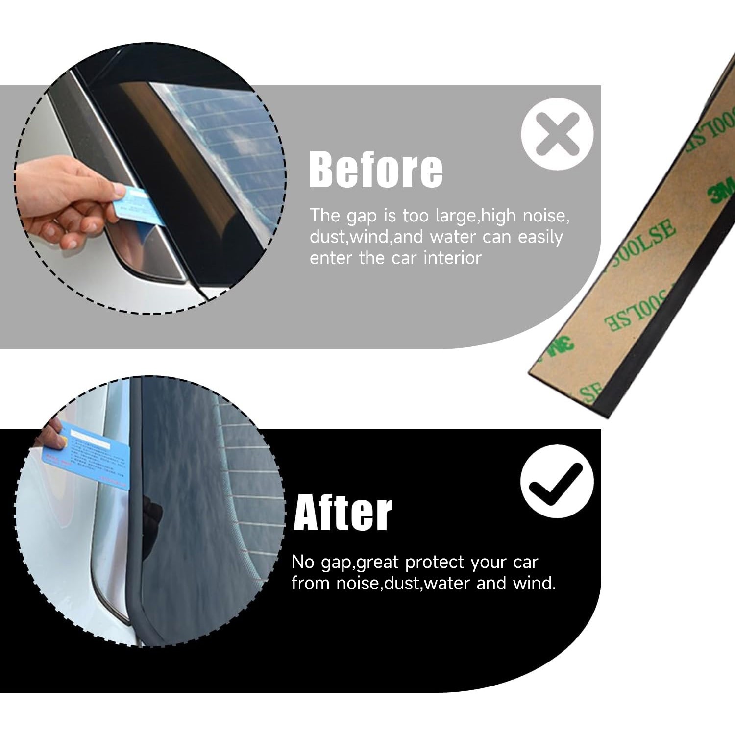 US 8M Rubber Seal Strip Car Molding Edge Trim Door Window Weather Protector Kit