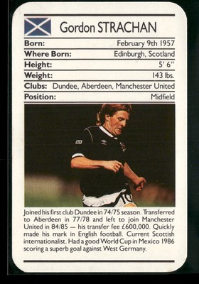 1988 ACE Sporting Greats # Gordon Strachan Manchester United