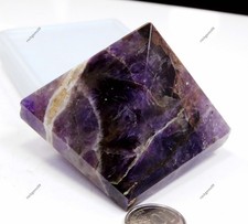 685.15 Ct Natural Violet Purple Amethyst Crystal Pyramid Shape Losse Gemstone