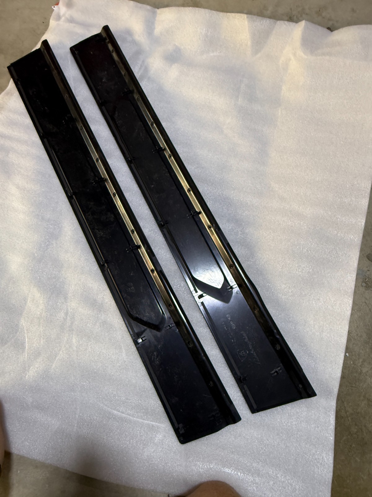 Lamborghini Aventador Factory Door Sills Scuff Left and Right 2015 OEM 470853492