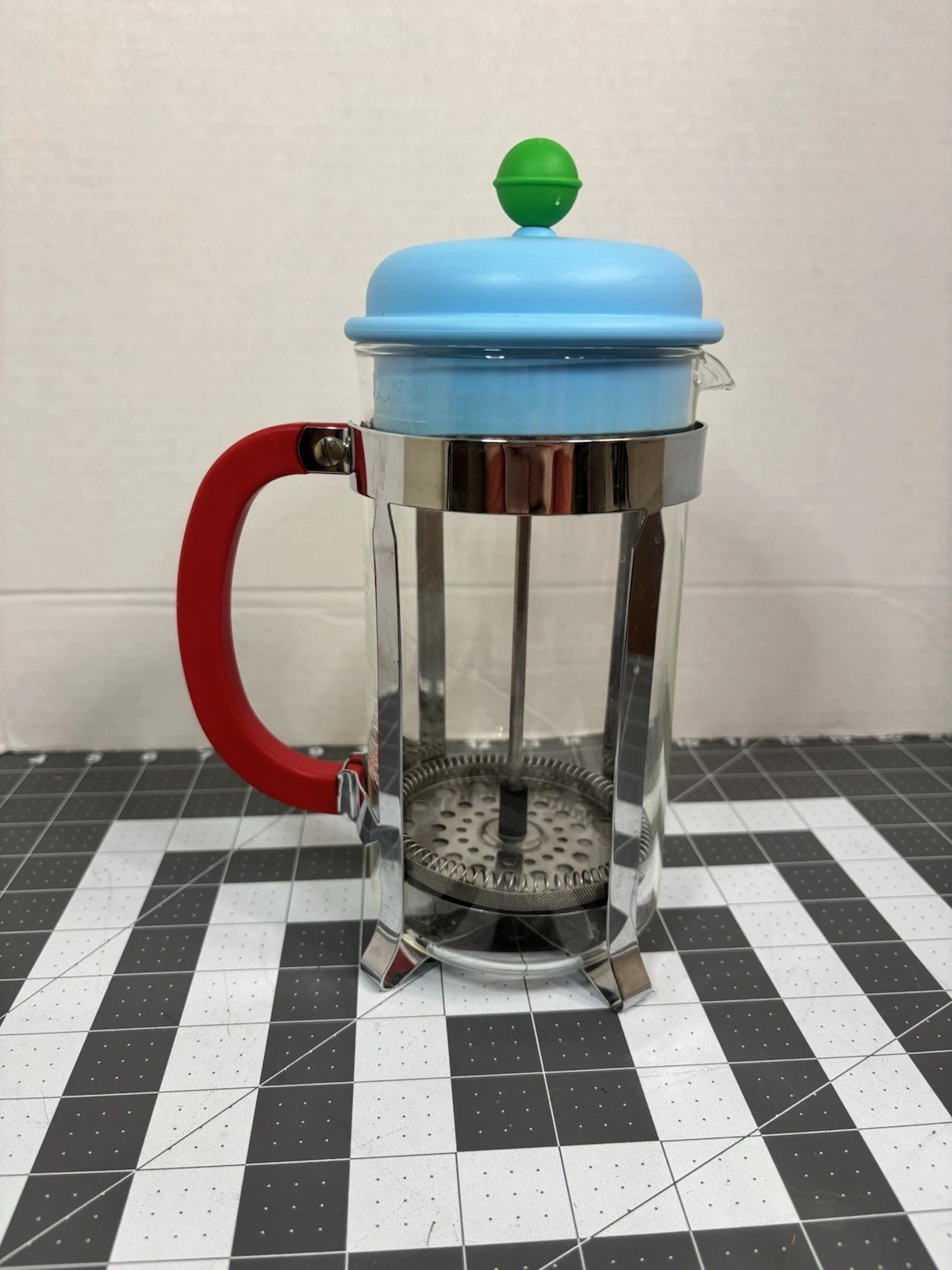 Rare Multicolor Bodum 70th Anniversary Edition 4 Cup French Press