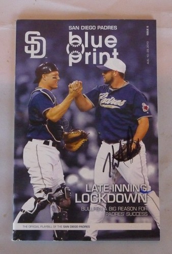 HEATH BELL SAN DIEGO PADRES AUTOGRAPHED PADRES BLUE PRINT MAGAZINE - Picture 2 of 2