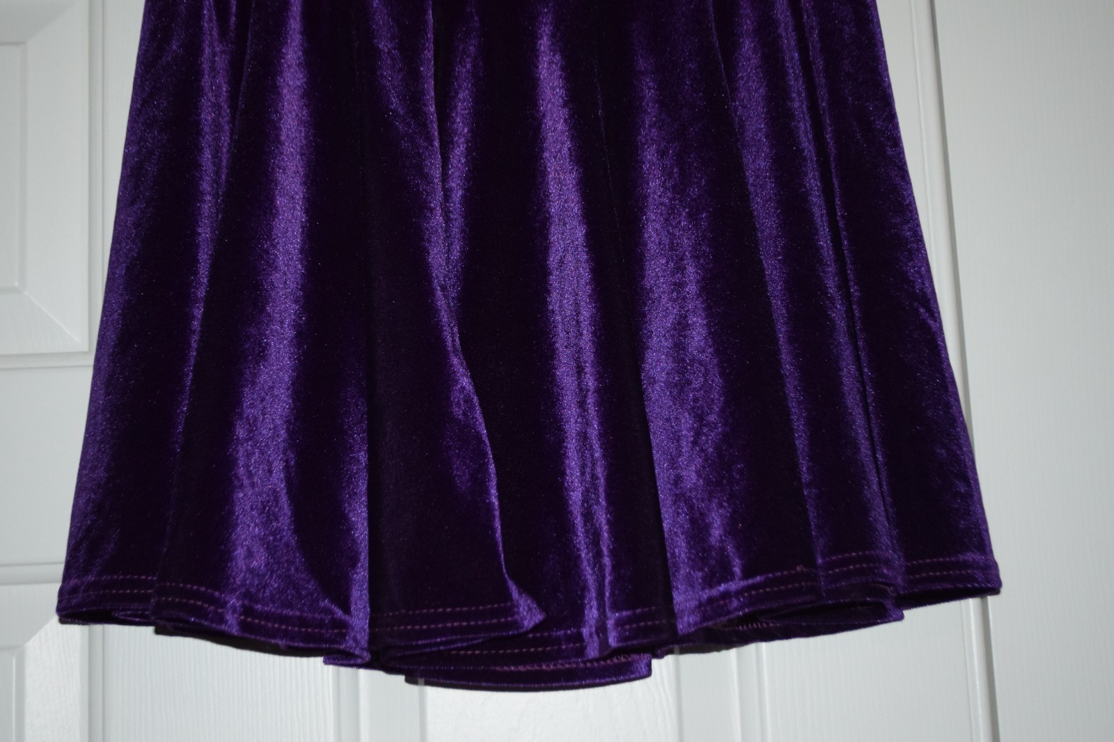Women's Size L Urban Coco Purple Velour Crushed Velvet Skirt image 3