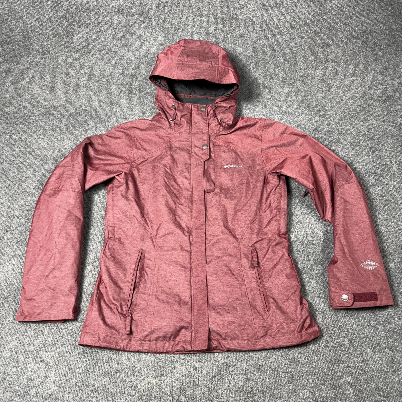 Columbia Omni-Tech Jacket Womens Medium Red Hooded Waterproof Ski Snow Shell
Opens in a new window o