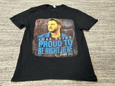 Luke Bryan Proud To Be Right Here Tour 2021 T-Shirt Adult Medium Double NWOT