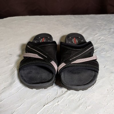 Merrell Terran II Slide Sandals Womens Size 9 Black Lilac Gorpcore
