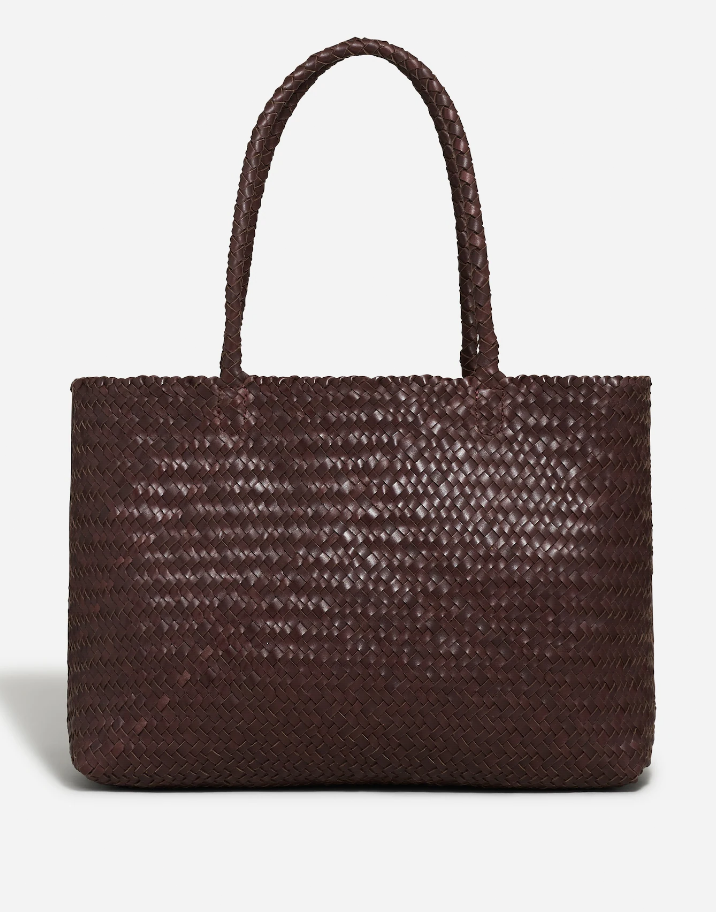 NEW Madewell The Signature Woven Tote, Coffee Bean